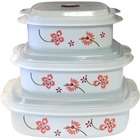   Coordinates Microwave Cookware and Storage Set with Pretty Pink Design