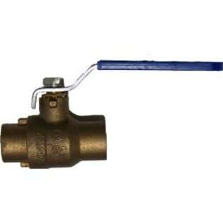  11026 1 1/2 Inch Full Port Ball Valve with Copper Sweat Ends, 4 Pack