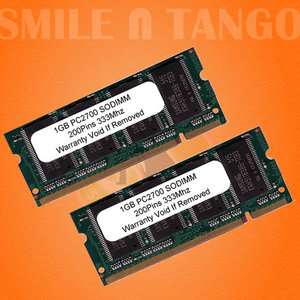 2GB PC2700 DDR 333 SODIMM 2 x 1GB LAPTOP MEMORY RAM NEW  