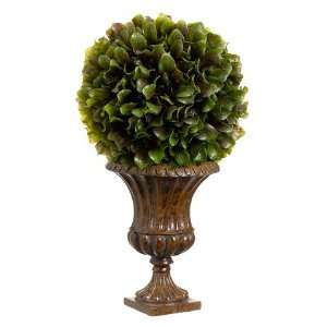   Orange Leaf Ball Silk Topiary Plant w/Urn 
