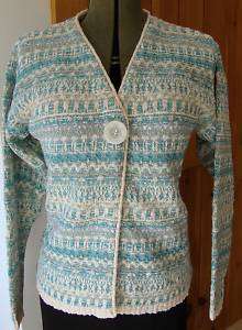 NWT WOMENS SWEATER CARDIGAN ALPS MADE IN USA FLATTERING FIT SZ S M 