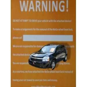  Denver Wheel Boot Warning Sticker 