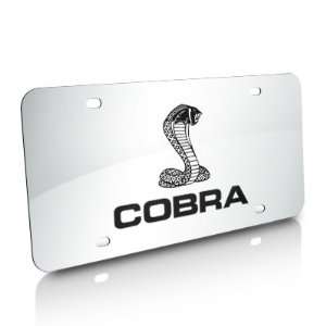  Ford Mustang Shelby Cobra Brushed Steel License Plate 