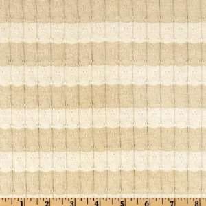  52 Wide Designer Pointelle Jersey Knit Stripes Cream 