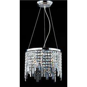 MODERN CONTEMPORARY CHROME AND CRYSTAL CHANDELIER PENDANT LIGHT 