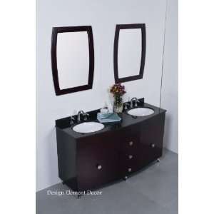  Design Element DEC062 61 Double Sink Bath Vanity Set 