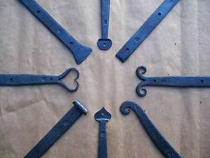   Forged Wrought Iron Strap Hinges and Pintles 5 Sizes Available  