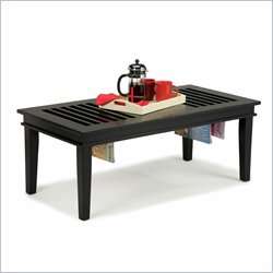 Home Styles Furniture Rectangular Wood Cocktail Black Coffee Table 