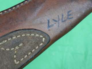 US 1972 Custom made ERNIE LYLE Fighting Hunting Knife  