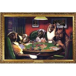 None Dogs Playing Poker   Poster by Cassius Marcellus Coolidge (36x24 