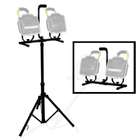 eToolscity Dual Light Stand for 130 LED Cordless Rechargeable Work 