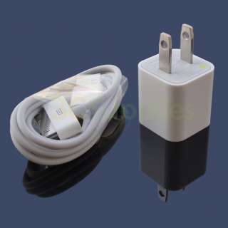 AC Wall Charger and USB Data Sync Cable for iPhone iPod  
