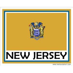 New Jersey State Flag Car Bumper Sticker