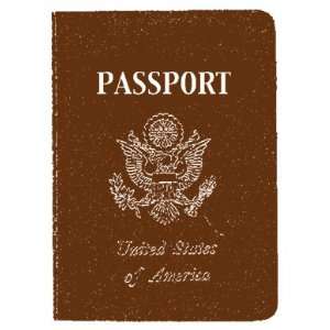  Passport Wood Mounted Rubber Stamp