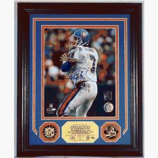   Elway Autographed Photomint with 2KT Gold Coins