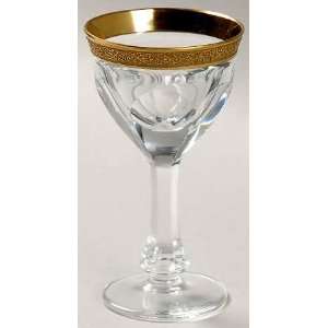 Moser Lady Hamilton Gold Encrusted Band Cordial Glass, Crystal 