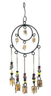 Dream Catcher Style Wrought Iron Wind Chime with Copper Mongolian 