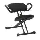 Euro Style Haley Knee Computer Chair   Black/Black   21 28 H x 25 W 