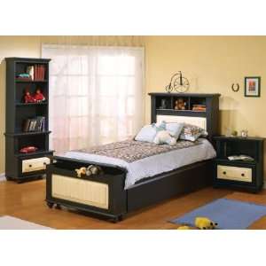 Treasures Bed with Pull Out Trundle and Nightstand 