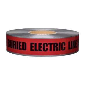   Warning Tape, Legend Caution Buried Electric Line (Pack of 12