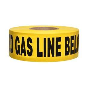   Warning Tape, Legend Caution Buried Gas Line Below (Pack of 8