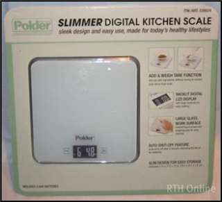 Polder Slimmer Digital Kitchen Scale   11lb / 5kg Capacity 