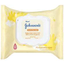 Johnson & Johnson Baby Hand & Face Wipes   25 Ct.   Johnson & Johnson 