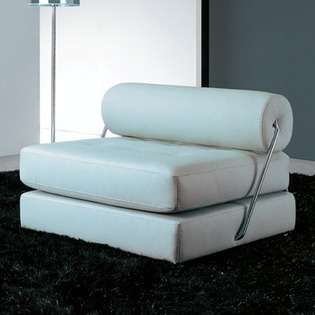  Designs Tia Convertible Leatherette Daybed/Chair in White 