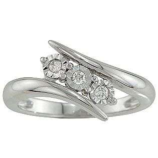   Diamond Accent & Sterling Silver Bypass Ring  Jewelry Diamonds Rings