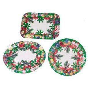 DDI Jumbo Christmas Plastic Trays  3 Styles(Pack of 72) 
