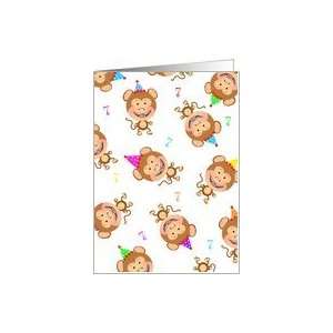   Fun Monkey 7th Birthday Cards Paper Greeting Cards Card Toys & Games