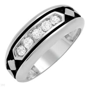  Wonderful Brand New Gentlemens Ring With 0.50Ctw Genuine 