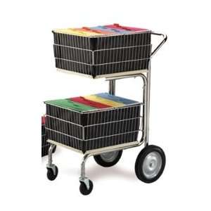  Compact Mail Cart With 2 File Baskets