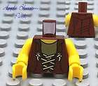 new lego kingdoms male boy minifig torso brown tan castle