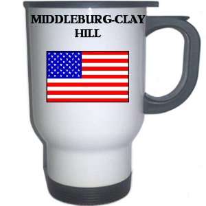 US Flag   Middleburg Clay Hill, Florida (FL) White Stainless Steel 