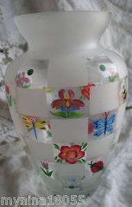 Lenox Natures Splendor Handpainted Bugs Flower Vase  