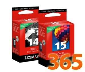 Lexmark Black & Color Ink Cartridge GENUINE NEW IN BOX # 14 15 18C2090 