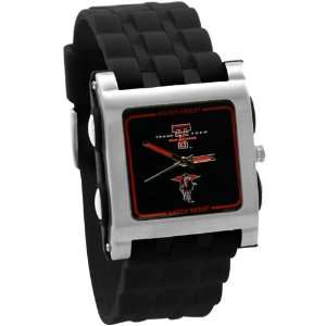  Texas Tech Red Raiders Black Mens Square Stainless Steel 