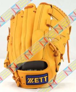 ZETT Baseball Gloves Yellow 12 { Kip } RHT  