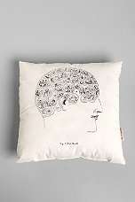 The Rise and Fall Phrenology Pillow