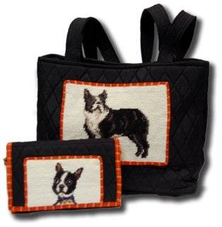   Boston Terrier Quilted Tote Bag Purse and Wallet Set Qt w 314