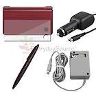 LCD Protector+Brow​n Stylus+AC/Car Charger For DSi XL/LL