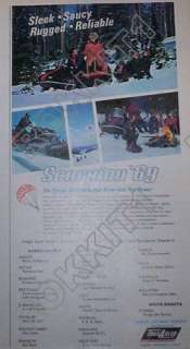 1968 Scorpion 69 Snowmobile AD Trailasled  
