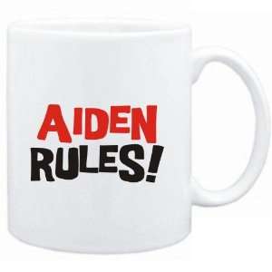  Mug White  Aiden rules  Male Names