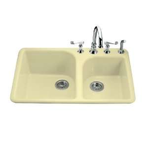 Kohler K 5932 4 Y2 Executive Chef Self Rimming Kitchen Sink with Four 