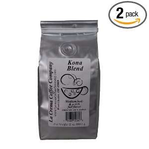 La Crema Coffee Kona Blend, 12 Ounce Packages (Pack of 2)  