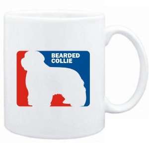  Mug White  Bearded Collie Sports Logo  Dogs