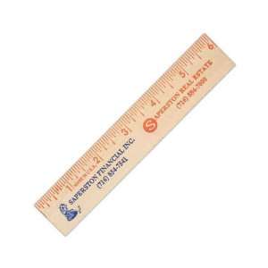working days   Flat wood ruler with natural finish and English scale 