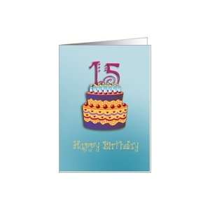  15th Birthday Cake Card Toys & Games
