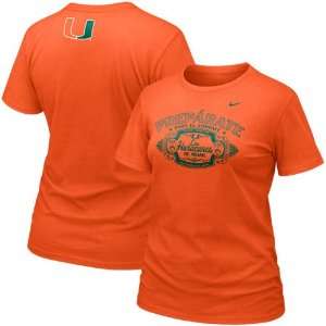  Nike Miami Hurricanes Ladies Orange Los Huracanes T shirt 